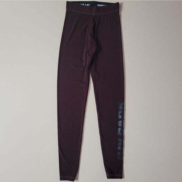 Ivy Park Burgundy Logo Branded Leggings - Picture 5 of 14